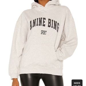 Anine Bing Harvey Sport Logo Hoodie